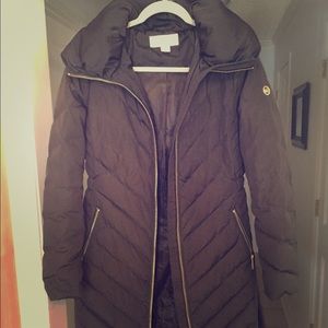 Michael Kors olive green puffer coat